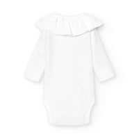 Ruffle Neck Crossover Baby Bodysuit