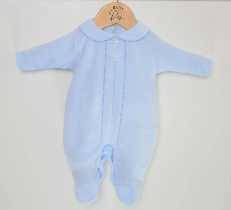 Premature /Tiny / Early Baby -Classic Velour Baby Sleepsuit