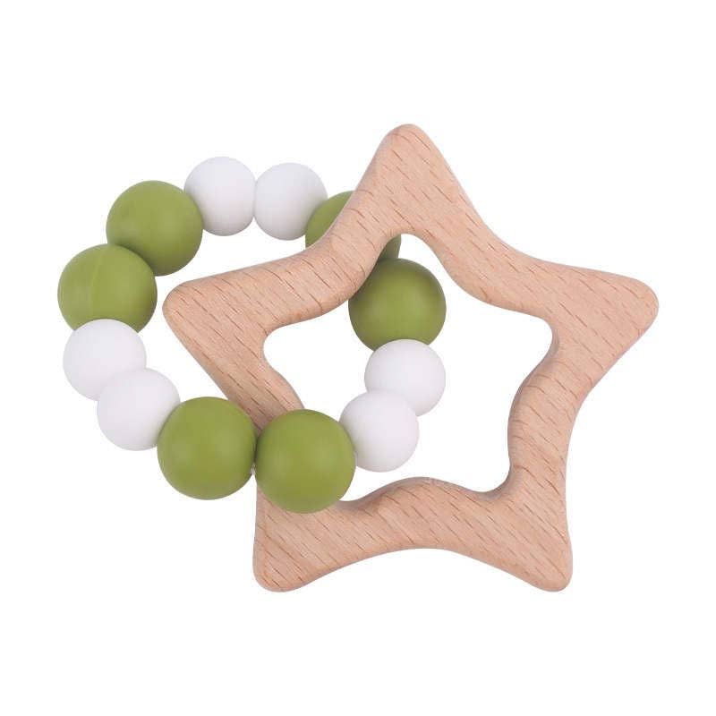 Star Teether  - Beech Wood - Ginger