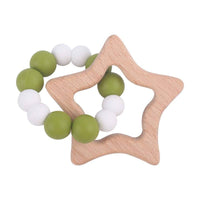 Star Teether  - Beech Wood - Light Blush