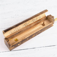 Wooden Incense Boxes - Moon Stars and Sun Ray