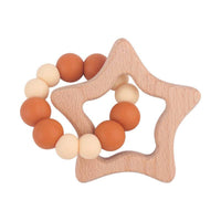 Star Teether  - Beech Wood - Ginger