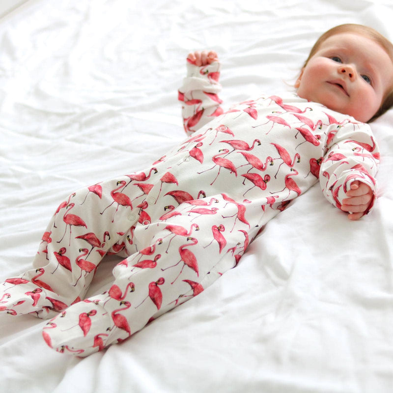 Fred & Noah - Flamingo cotton sleepsuit