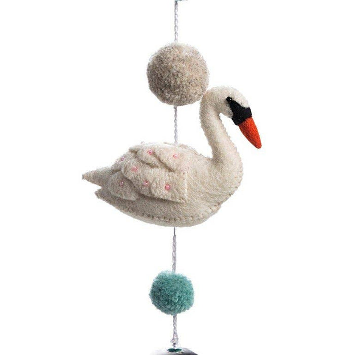 Odette Swan Pom Pom Green Garland