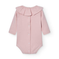 Long Sleeve Ruffle Neck Baby Bodysuit