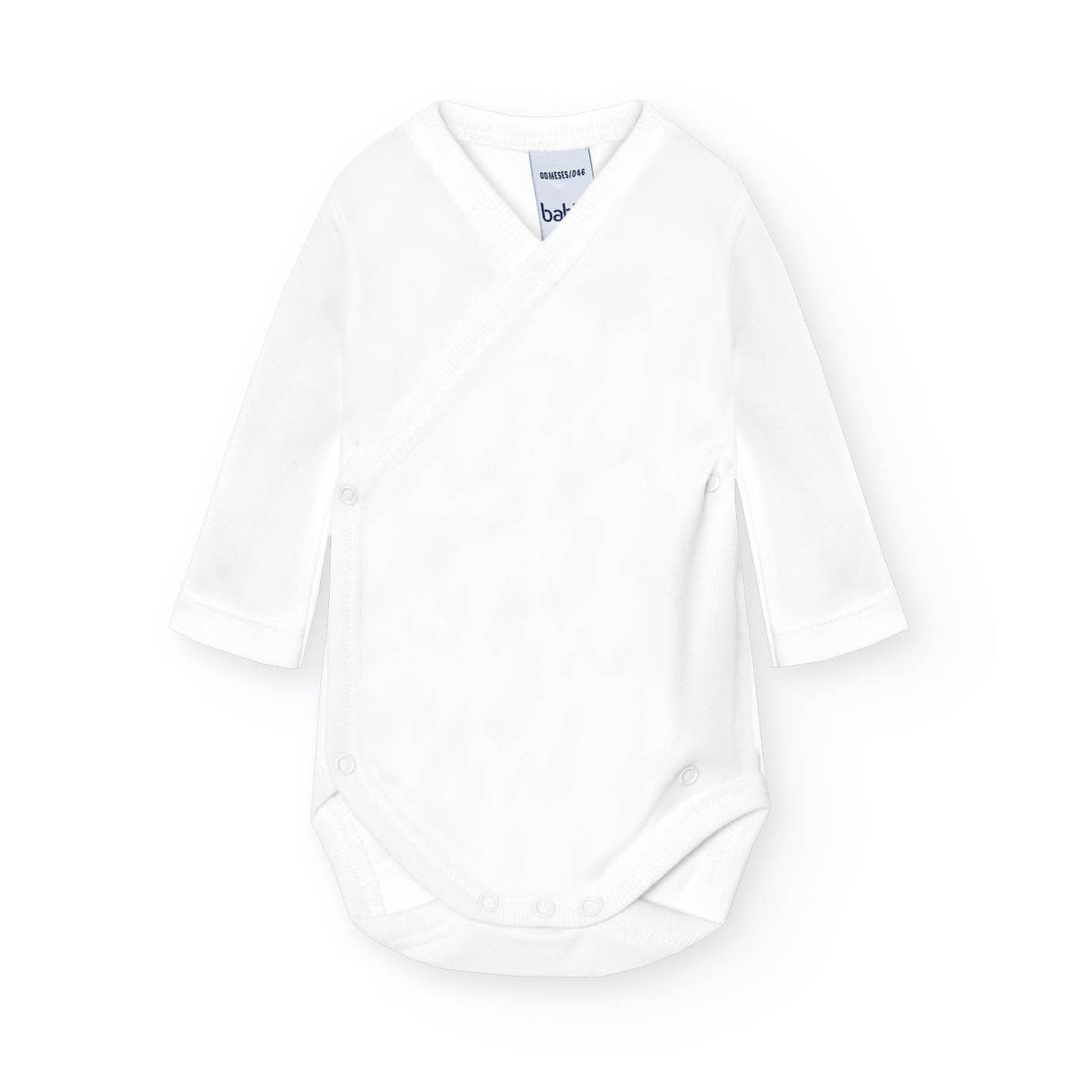 Interlock Bamboo Long Sleeve Cross Sleeve Baby Bodysuit