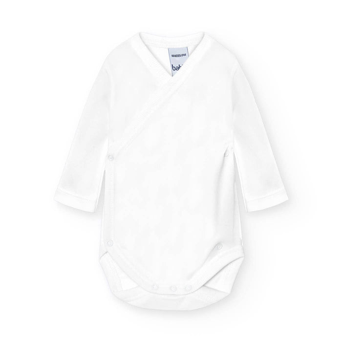 Interlock Bamboo Long Sleeve Cross Sleeve Baby Bodysuit