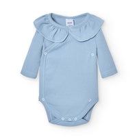 Ruffle Neck Crossover Baby Bodysuit