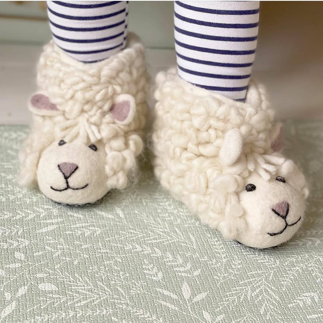 Shirley Sheep Children's Slippers - 0-1 Years – Shoe Size 1-2