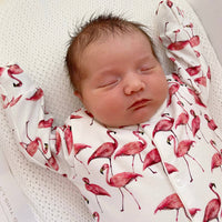 Fred & Noah - Flamingo cotton sleepsuit