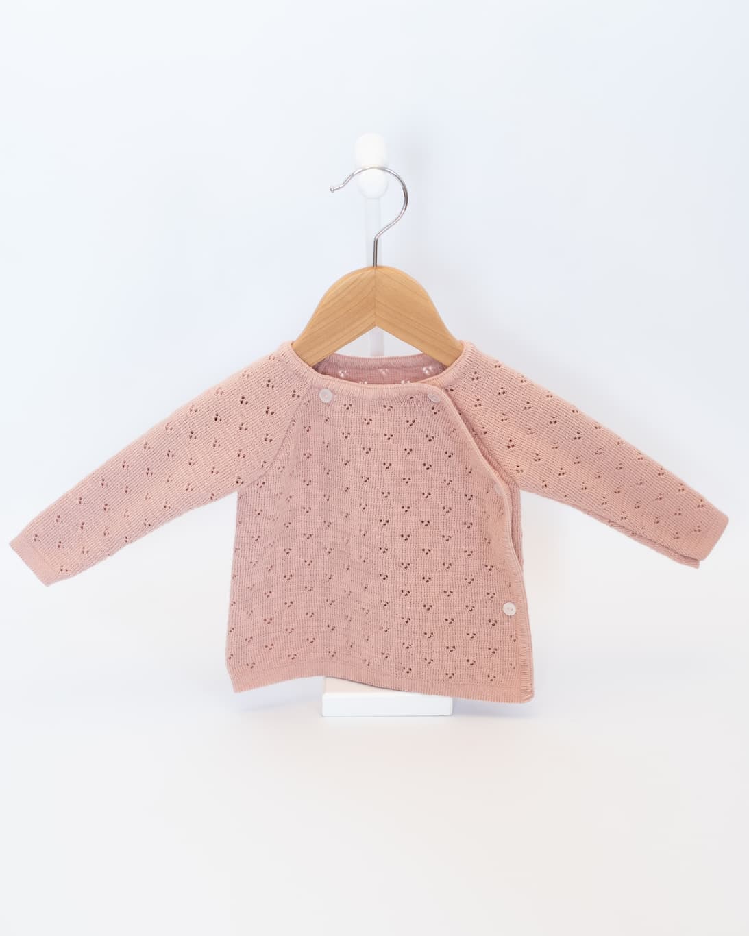 Openwork Layette Cardigan