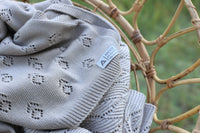 Blanket - 100% cotton soft and warm - Grey