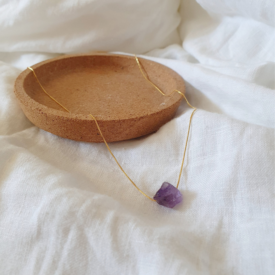 Amethyst - 14k Gold Plated Necklace