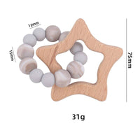 Star Teether  - Beech Wood - Light Blush