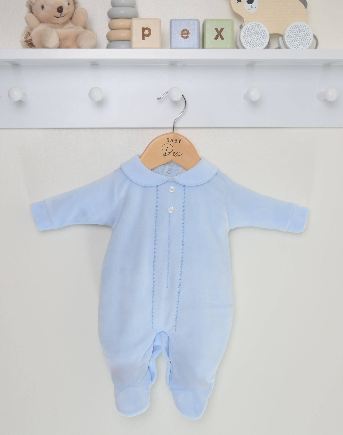 Premature /Tiny / Early Baby -Classic Velour Baby Sleepsuit