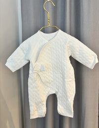 White Quilted Bodysuit with Angel Wing Detail