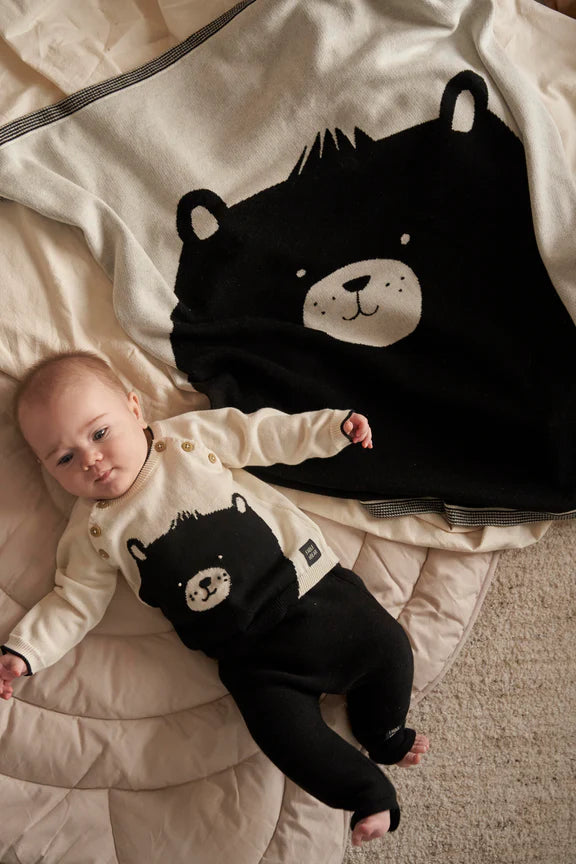 100% Organic Cotton Bear Romper