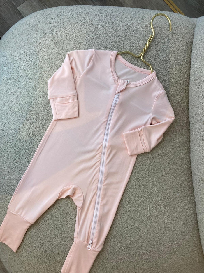 Bamboo Zipper Sleep Suit Blue and Pink