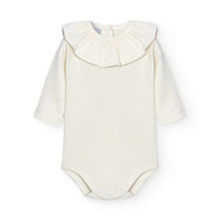 Long Sleeve Ruffle Neck Baby Bodysuit