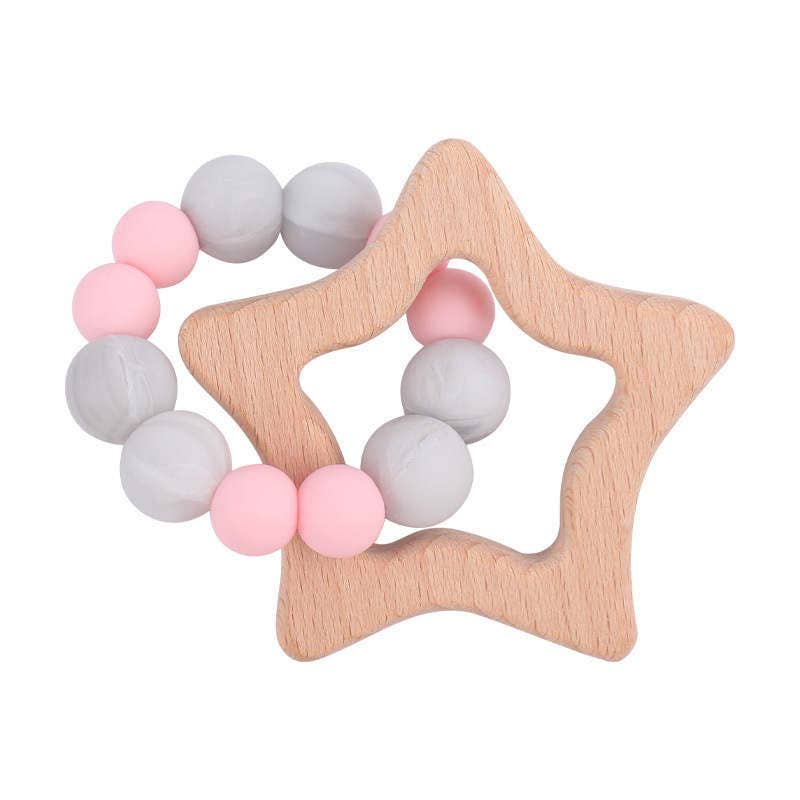 Star Teether  - Beech Wood - Ginger