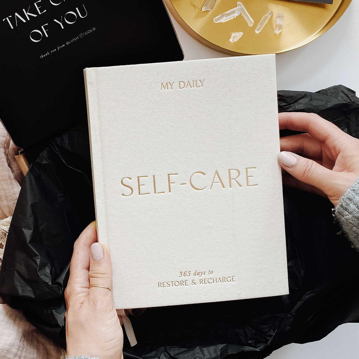 My Daily Self-Care (Almond) reflection and gratitude journal