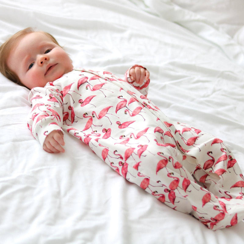 Fred & Noah - Flamingo cotton sleepsuit