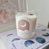 Waxing Moon Crystal Intention Candle