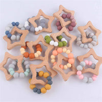 Star Teether  - Beech Wood - Ginger