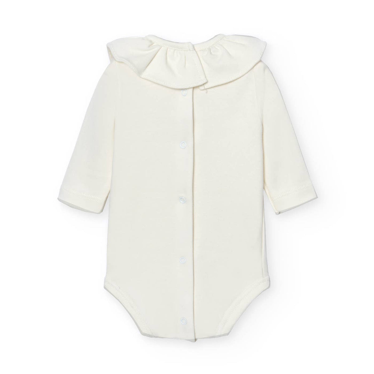 Long Sleeve Ruffle Neck Baby Bodysuit