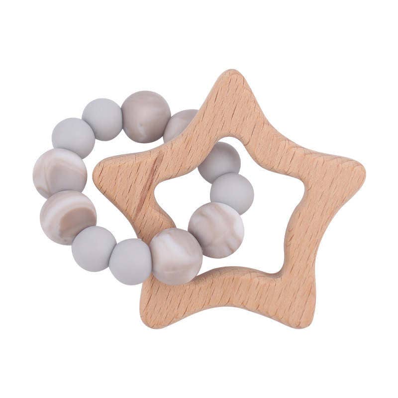 Star Teether  - Beech Wood - Ginger