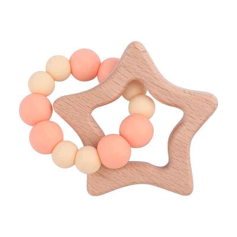 Star Teether  - Beech Wood - Ginger