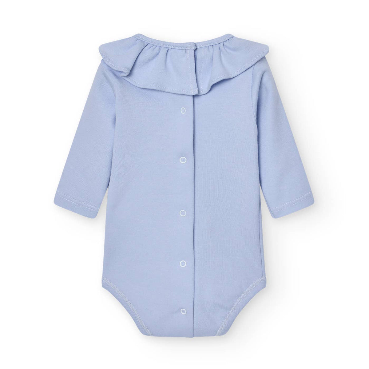 Long Sleeve Ruffle Neck Baby Bodysuit