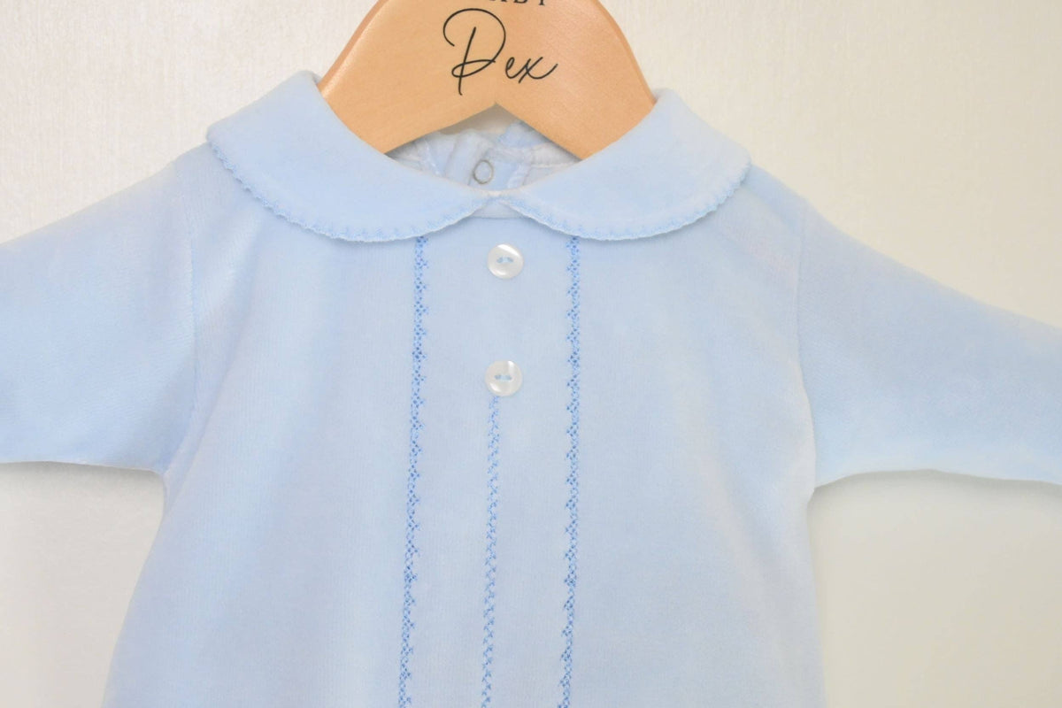 Premature /Tiny / Early Baby -Classic Velour Baby Sleepsuit