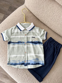 Baby Boys Summer Shirt and Short Set Was £19.99 Now £9.99