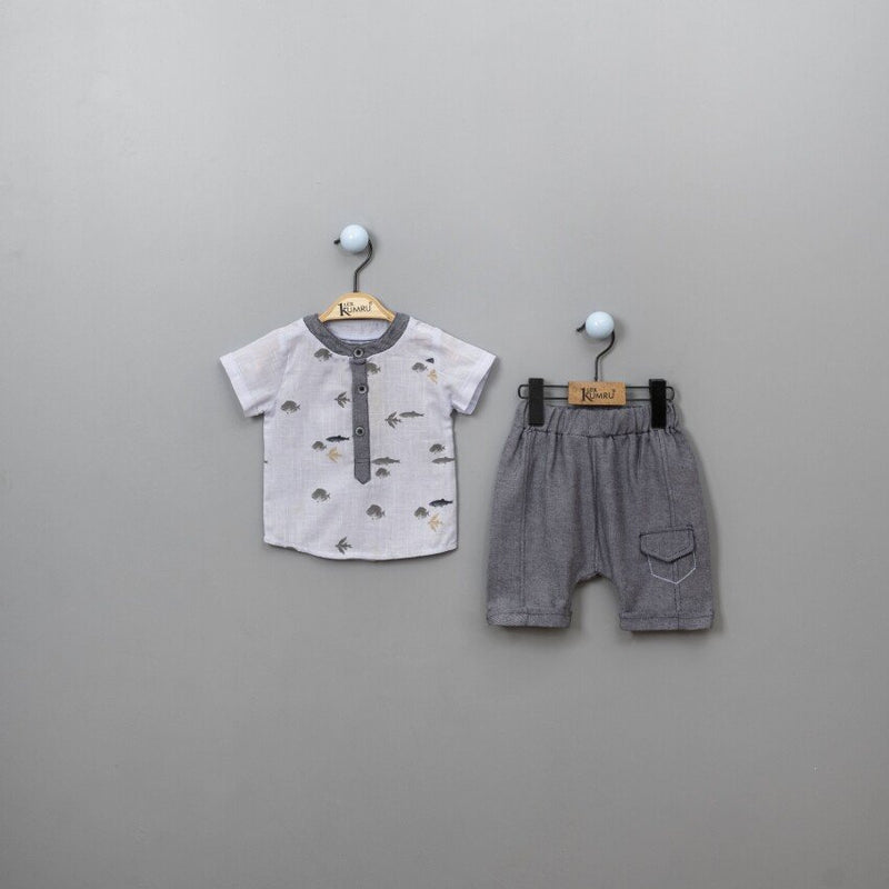 Baby Boys Short Sleeve Shirt and Short Set Was £19.99 Now £9.99