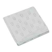 Blanket - 100% cotton soft and warm - Grey