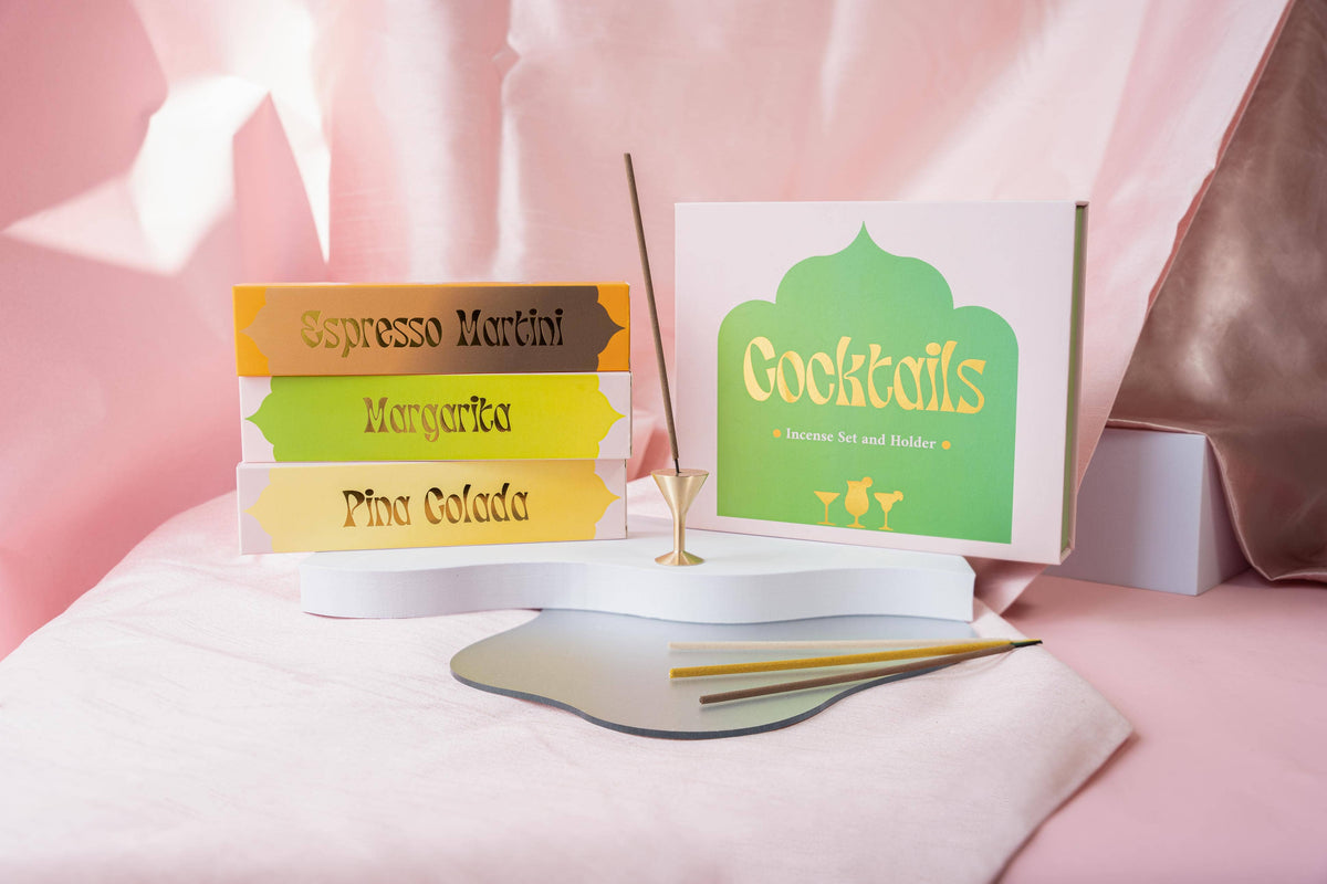 Reduced - Cocktails Incense Gift Set with Brass Holder Was £30 Now £15.00