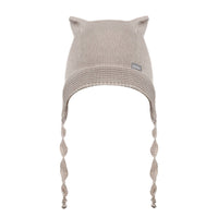 Baby Knit Hat Beige Recycled Cotton - Beige